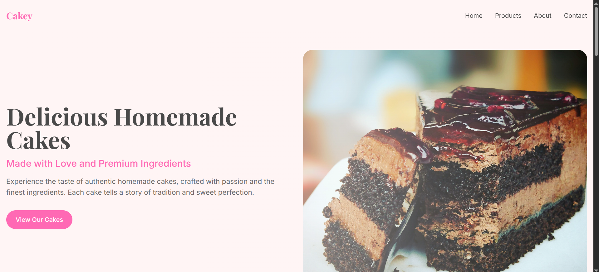 Homemade Cakes Website Demo
